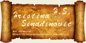 Hristina Sinadinović vizit kartica